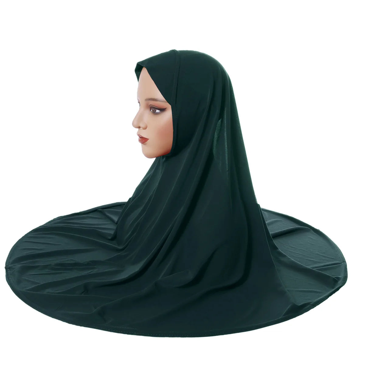 Women's hijab headscarf Arab head cover double layer round edge headscarf bottom cap high elastic scarf