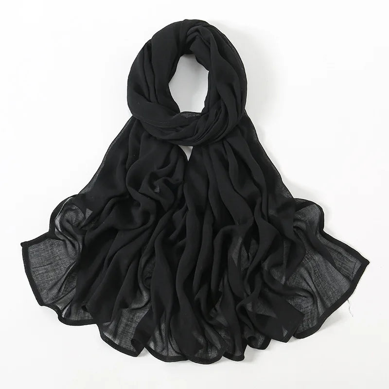 Voile Femme Musulmane Kebaya Women's Hijab Viscose Hijab for Women Muslim Cotton Hijab Fashion Hijab Scarf