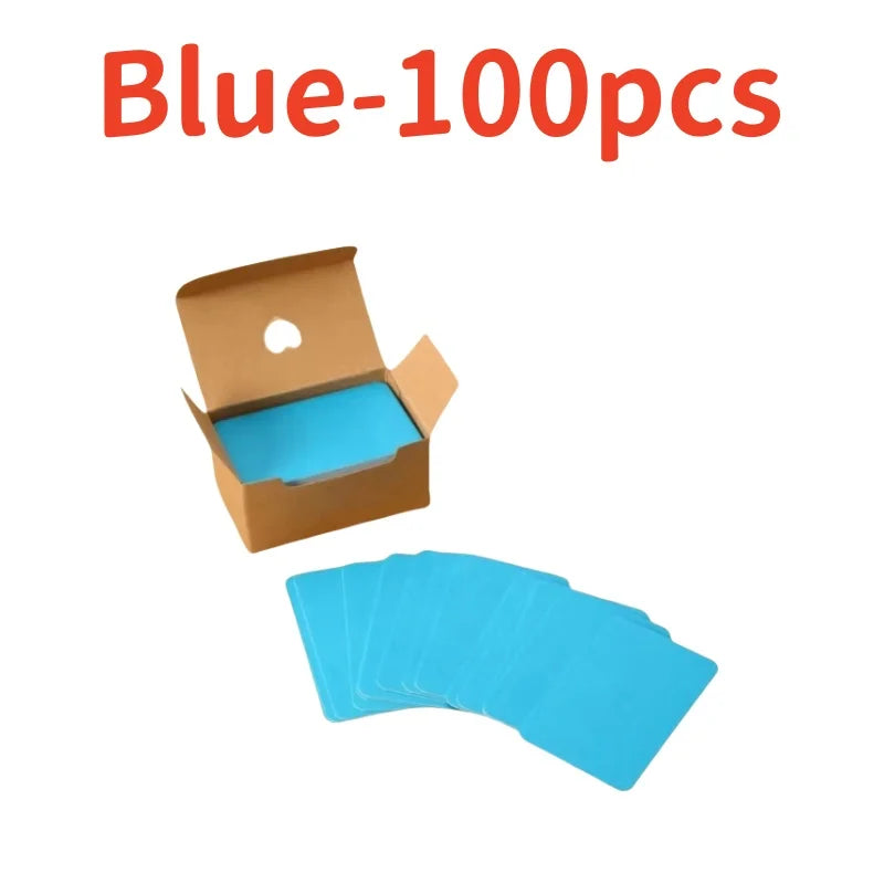 100Pcs 90x54x0.3mm Kraft Paper Card Blank Business Message Note Thank You Writing Label Bookmark Learning