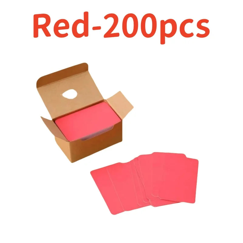 100Pcs 90x54x0.3mm Kraft Paper Card Blank Business Message Note Thank You Writing Label Bookmark Learning