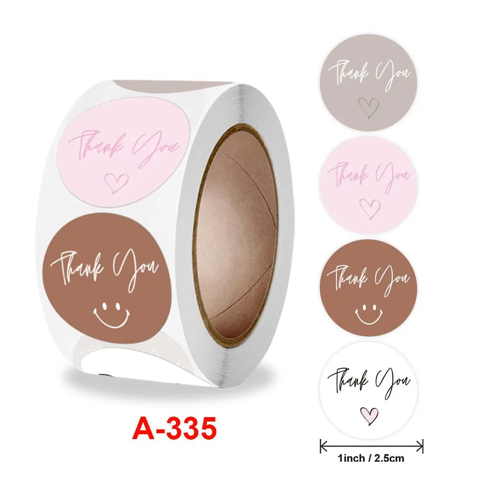 50-500pcs Cute Cartoon Cat Paw Thank You Stickers For Party Gift Decoration Packaging Label Reward Children Stationery Sticker