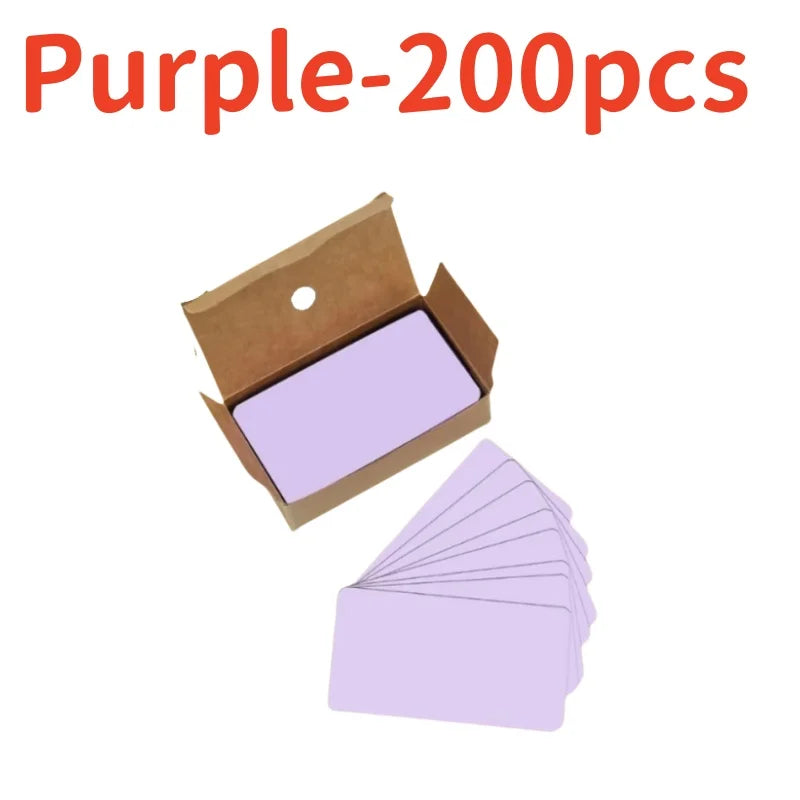 100Pcs 90x54x0.3mm Kraft Paper Card Blank Business Message Note Thank You Writing Label Bookmark Learning