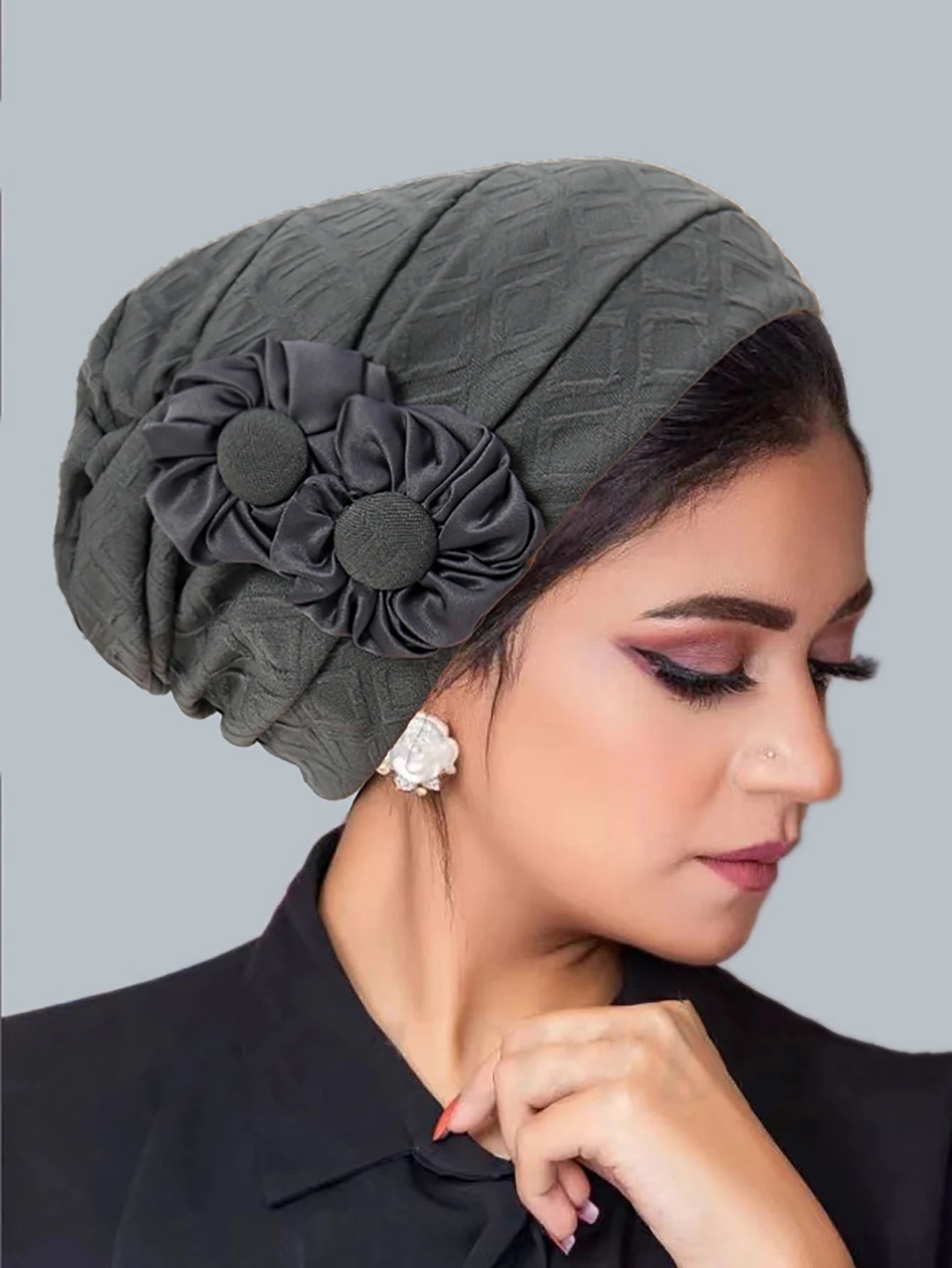 New Muslim Fashion Women's Hijabs Flower Islamic Hijab Chemo Hat Beanies Hiar Loss Cancer Chemo Cap Ladies Bandana Head Cover