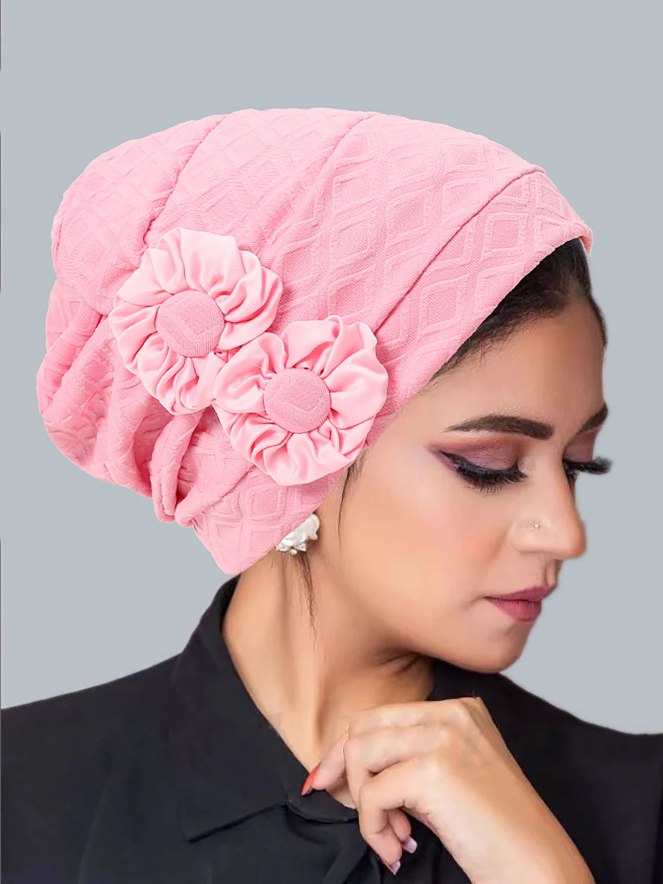 New Muslim Fashion Women's Hijabs Flower Islamic Hijab Chemo Hat Beanies Hiar Loss Cancer Chemo Cap Ladies Bandana Head Cover