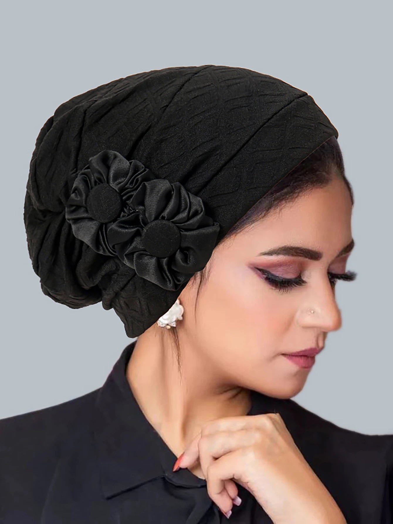 New Muslim Fashion Women's Hijabs Flower Islamic Hijab Chemo Hat Beanies Hiar Loss Cancer Chemo Cap Ladies Bandana Head Cover