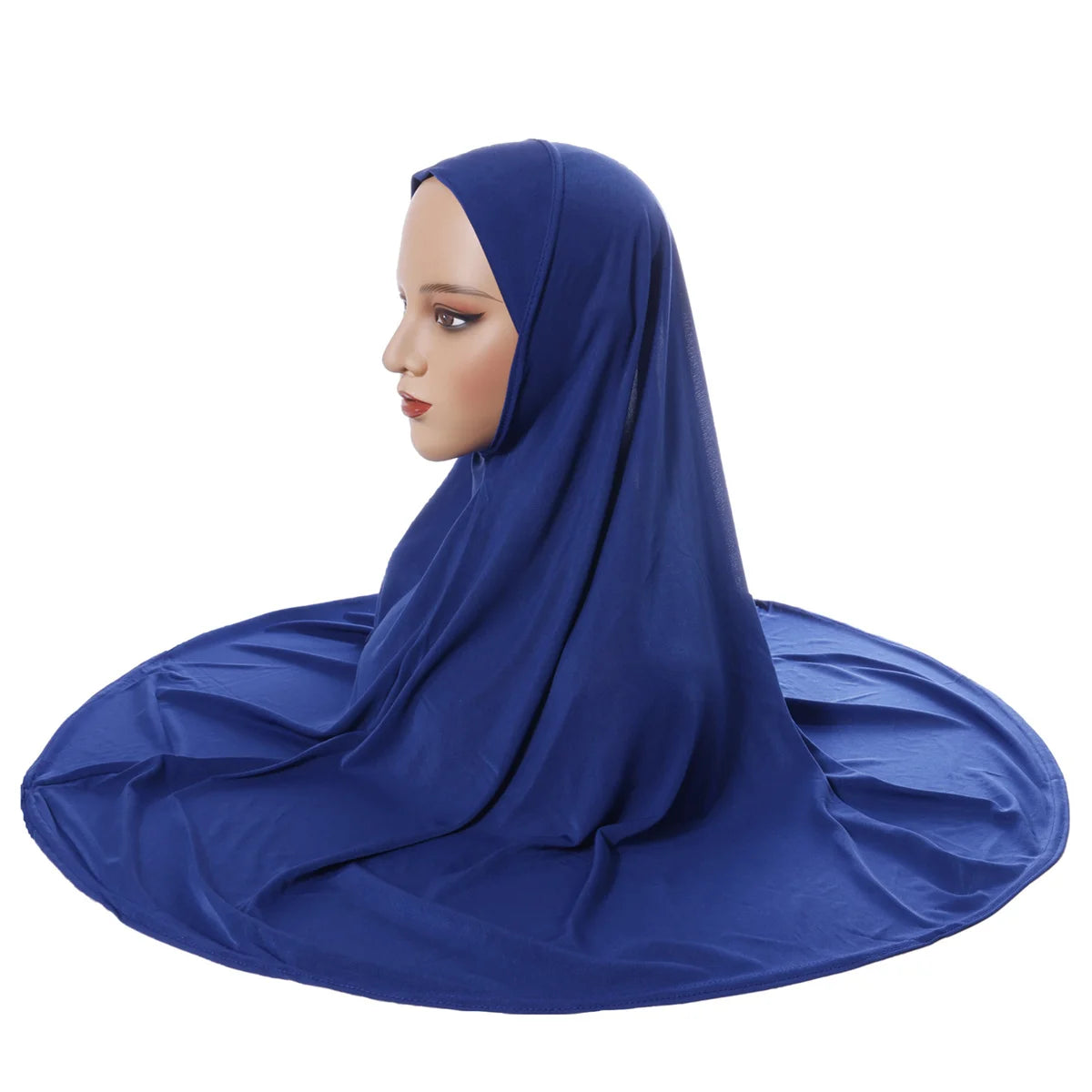 Women's hijab headscarf Arab head cover double layer round edge headscarf bottom cap high elastic scarf
