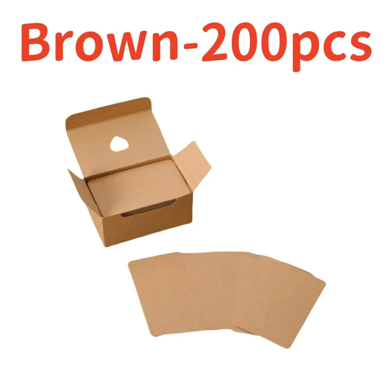100Pcs 90x54x0.3mm Kraft Paper Card Blank Business Message Note Thank You Writing Label Bookmark Learning