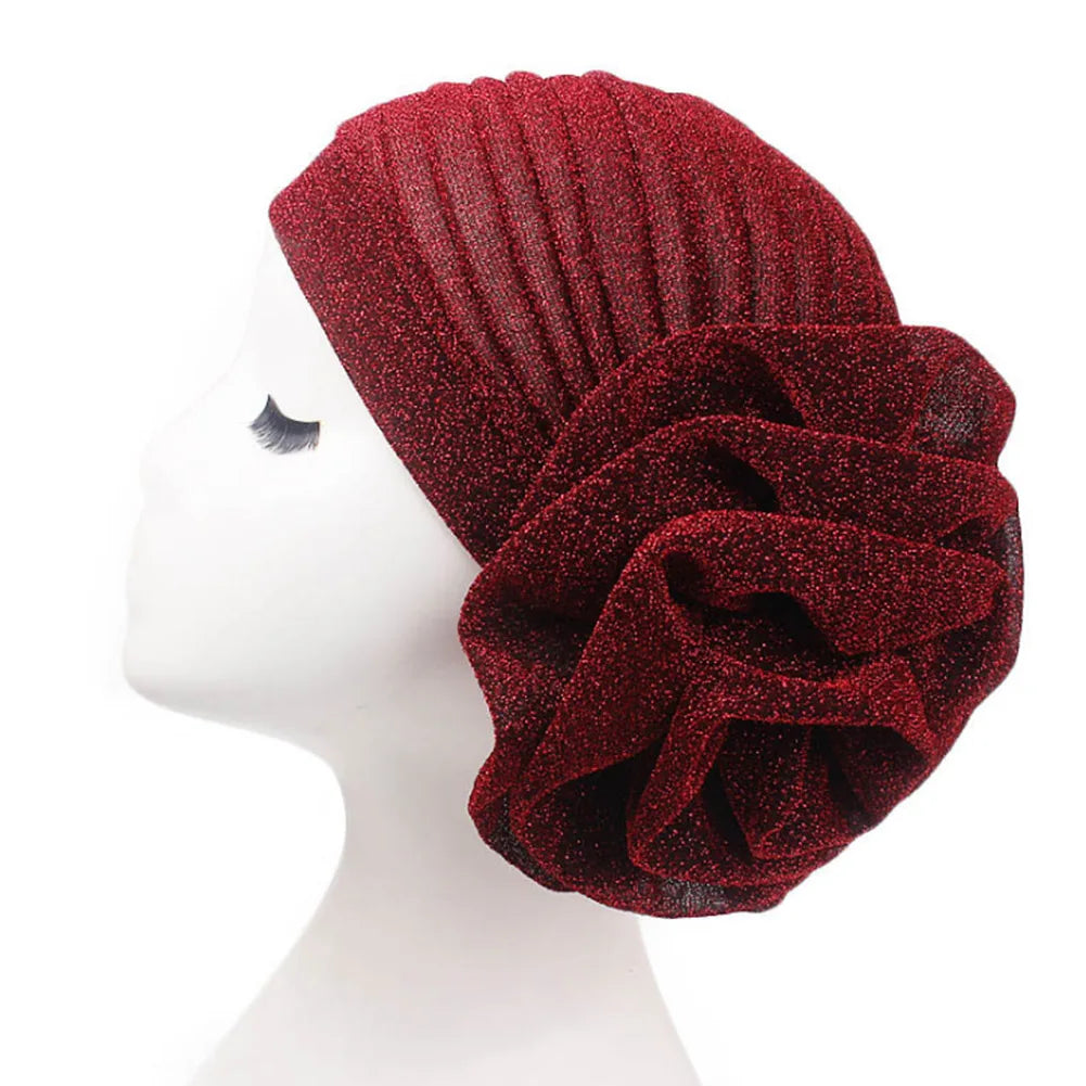 New Women Pre-Tied Hijabs For Women Turban Hat Inner HIjab Caps Solid Color Back Flower abaya Islam Udnerscarf Women's hijabs