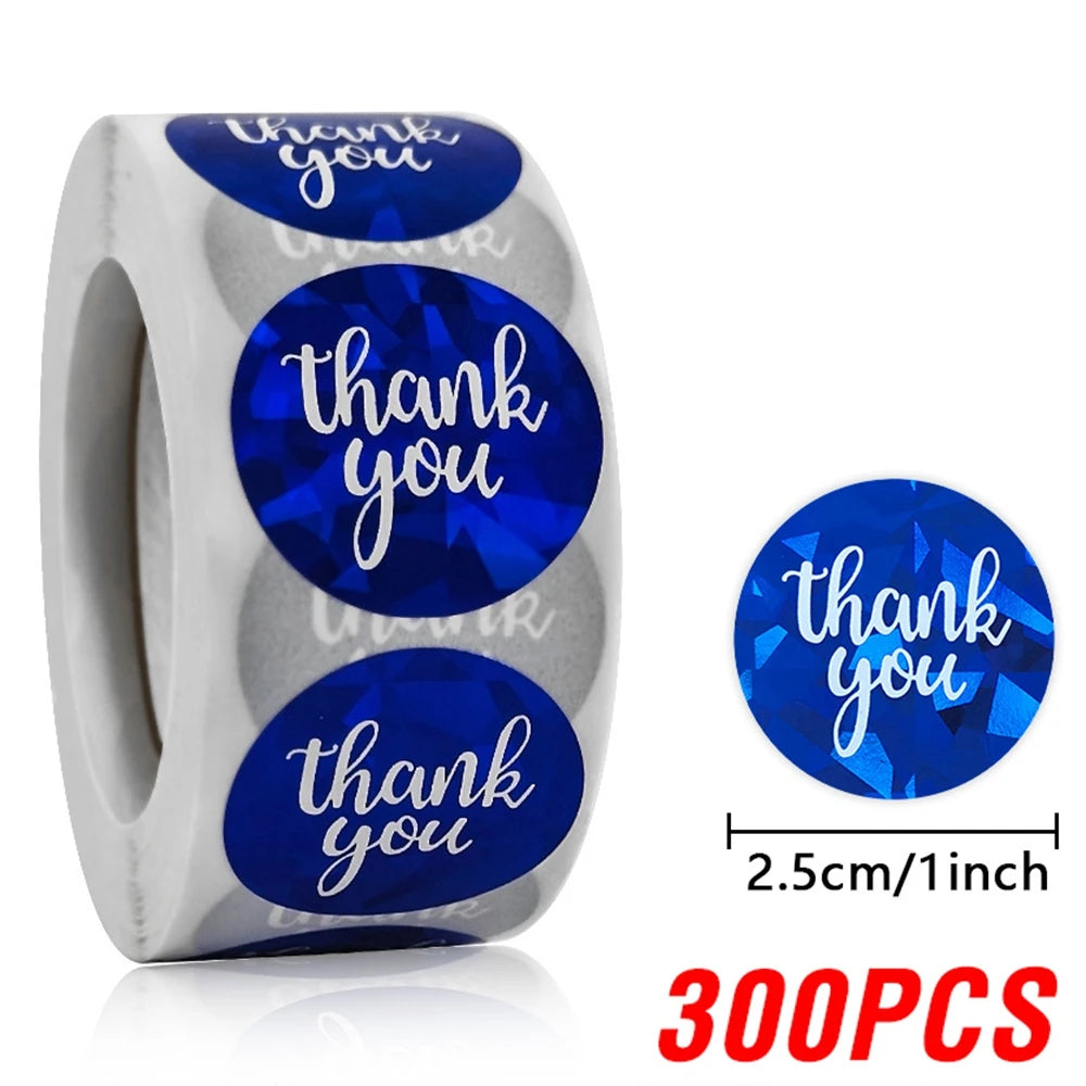 100-500pcs Colorful Thank You Stickers For Envelope Sealing Labels Stationery Supplies Handmade Wedding Gift Decoration Sticker