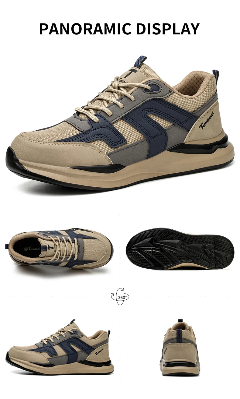 Work Sneakers Steel Toe Shoes Men Safety Shoes Puncture-Proof Work Shoes Boots Indestructible Footwear Security Lightweight