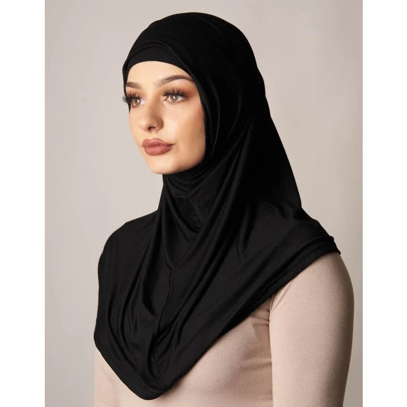 Islamic Modal Black Hijab Abaya Hijabs For Woman Abayas Jersey Hijab Scarf Muslim Dress Women Turbans Turban Instant Head Wrap