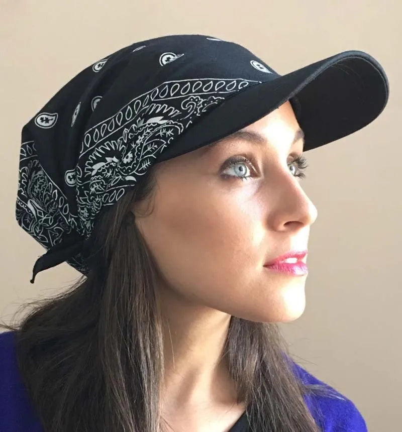 Fashion Muslim Hijab Turban Hat for Women Baseball Cap Sun Hats Headscarf Scarf Brim Caps Floral Print Femme Scarves Bandanas