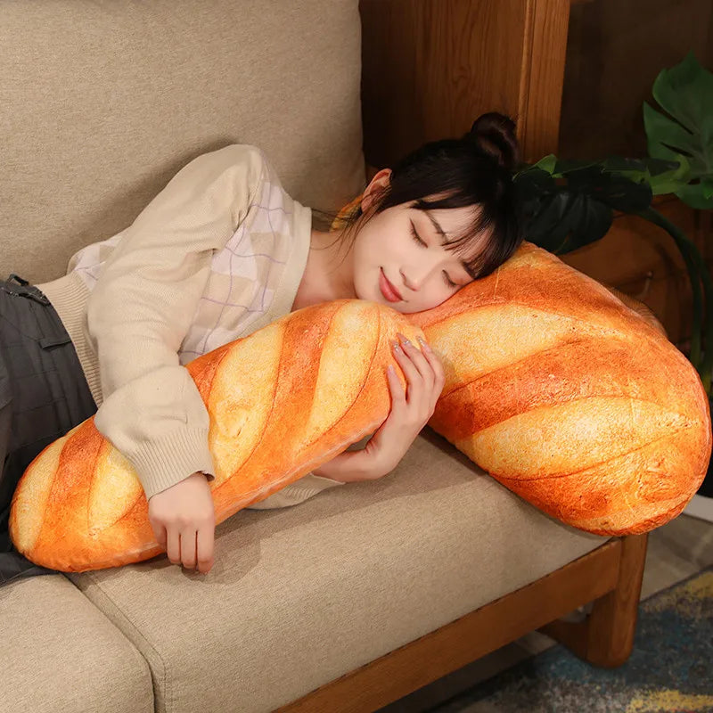French Bread Plush Pillow Stuffed Printing Images Food Plushie Peluche Party Prop Decor Sleeping Companion Man Gift
