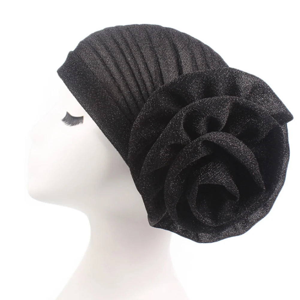 New Women Pre-Tied Hijabs For Women Turban Hat Inner HIjab Caps Solid Color Back Flower abaya Islam Udnerscarf Women's hijabs