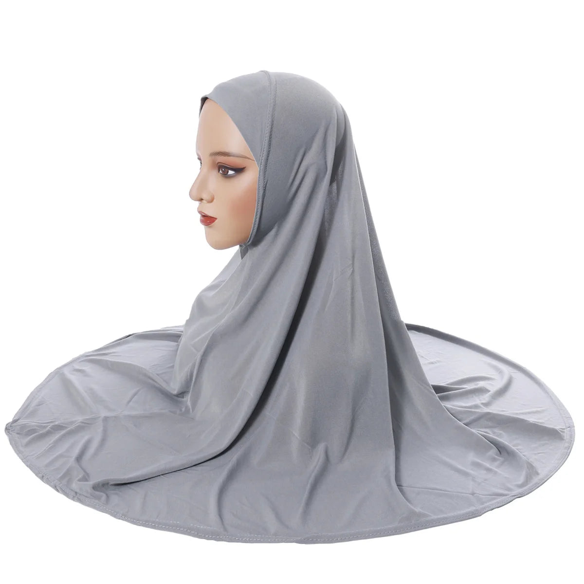 Women's hijab headscarf Arab head cover double layer round edge headscarf bottom cap high elastic scarf