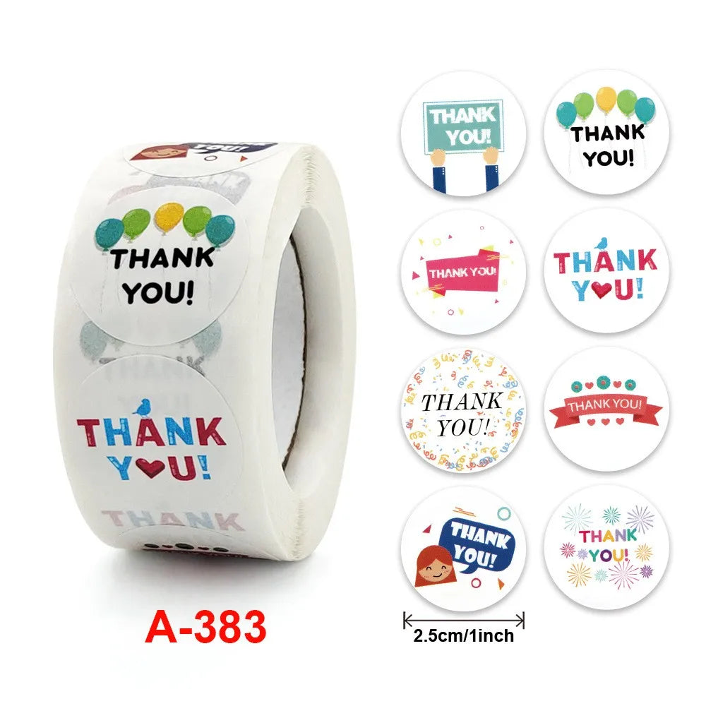 50-500pcs Cute Cartoon Cat Paw Thank You Stickers For Party Gift Decoration Packaging Label Reward Children Stationery Sticker