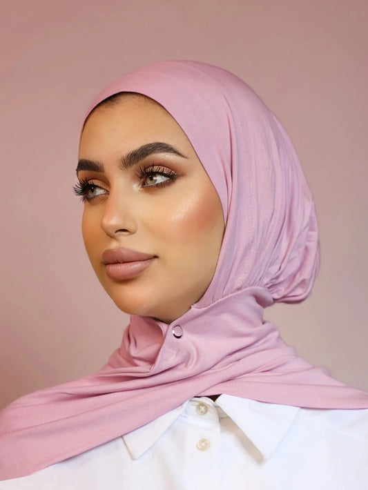 Instant Hijab with Button Ready to Wear Muslim Women Scarf Full Cover Head Wraps Islam Turban Caps Turbante Mujer