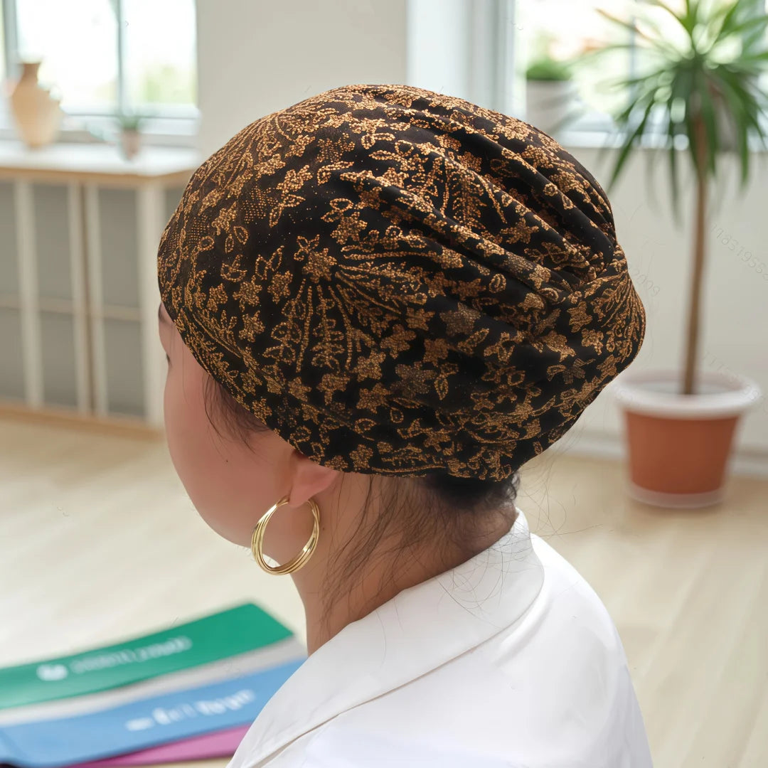 Fashion Hijabs for Women Muslim Soft Head Headwear India Hat Turban Wrap Eid Headscarf Hijab Bonnet