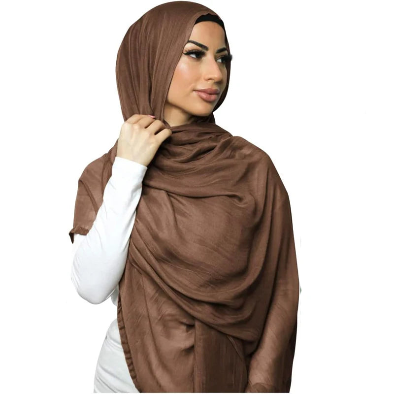 Voile Femme Musulmane Kebaya Women's Hijab Viscose Hijab for Women Muslim Cotton Hijab Fashion Hijab Scarf