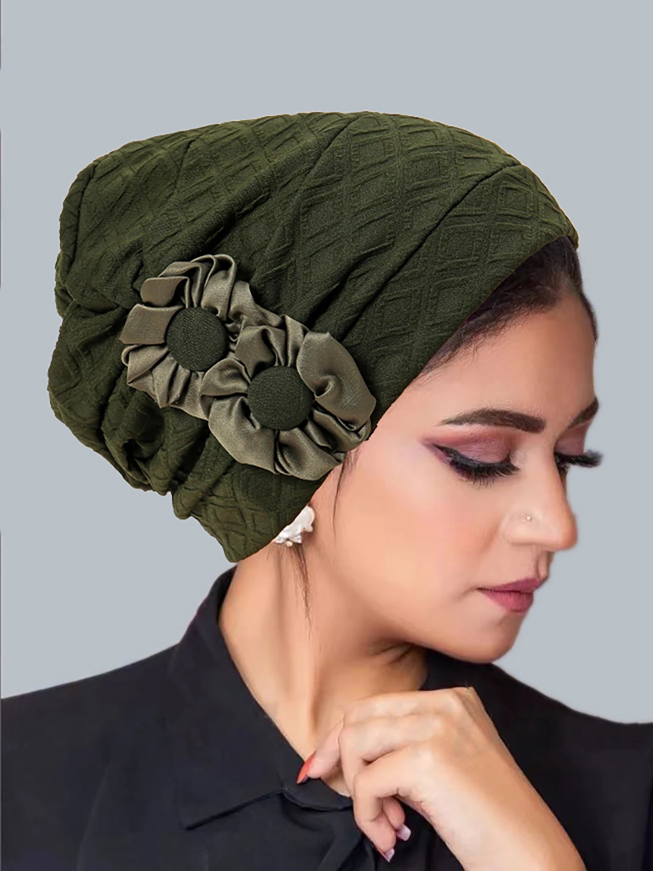 New Muslim Fashion Women's Hijabs Flower Islamic Hijab Chemo Hat Beanies Hiar Loss Cancer Chemo Cap Ladies Bandana Head Cover