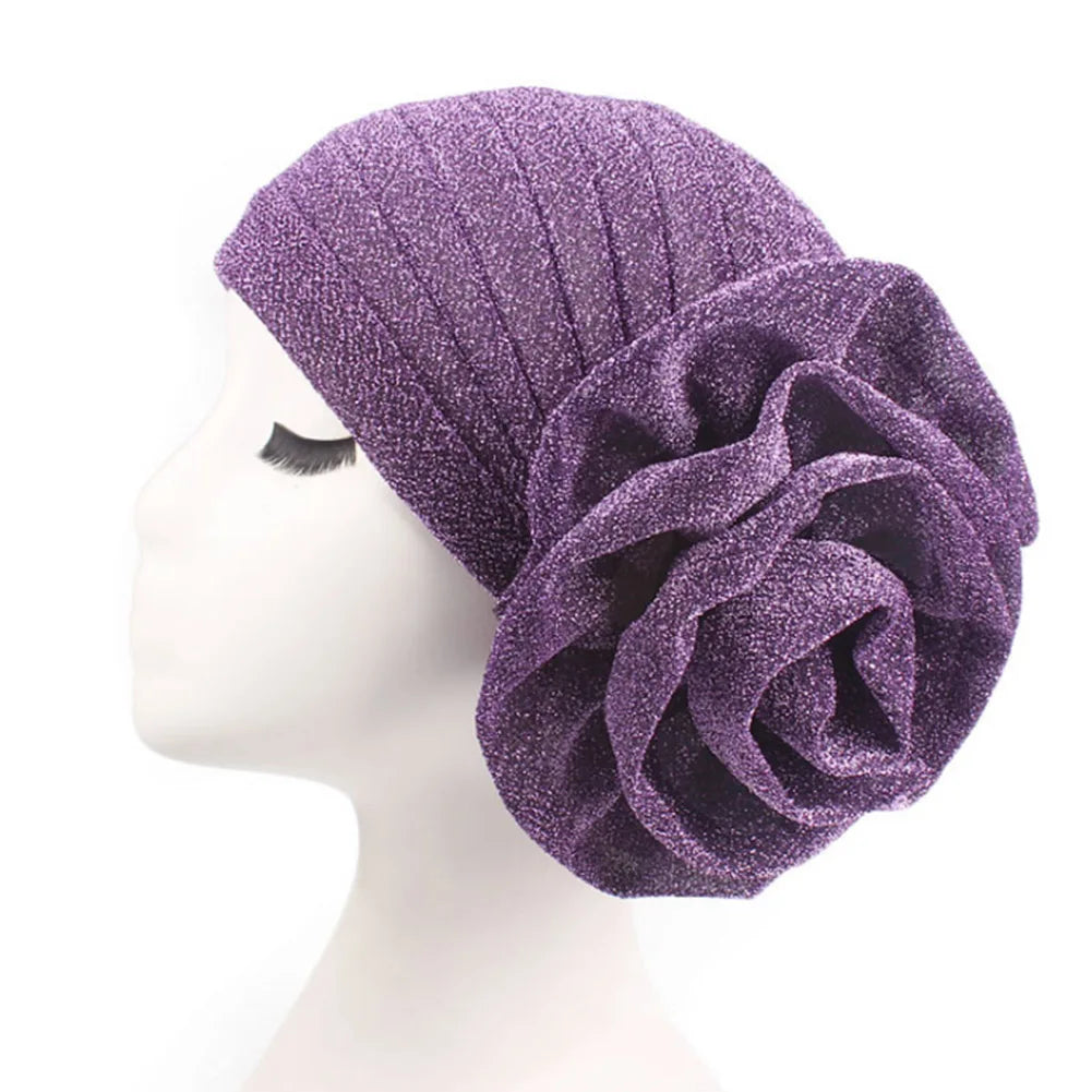 New Women Pre-Tied Hijabs For Women Turban Hat Inner HIjab Caps Solid Color Back Flower abaya Islam Udnerscarf Women's hijabs