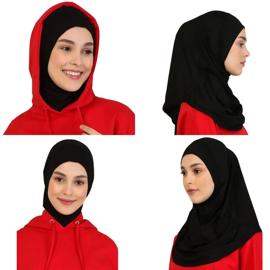 Islamic Modal Black Hijab Abaya Hijabs For Woman Abayas Jersey Hijab Scarf Muslim Dress Women Turbans Turban Instant Head Wrap
