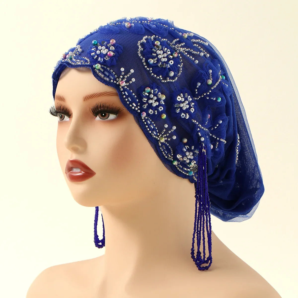 Hijab Muslim Women Shawl Headscarf Tassels Scarf Malaysia Prayer Kufi Islam Saudi Arabia Lace Turban Mesh Beanies Bonnet Mujer
