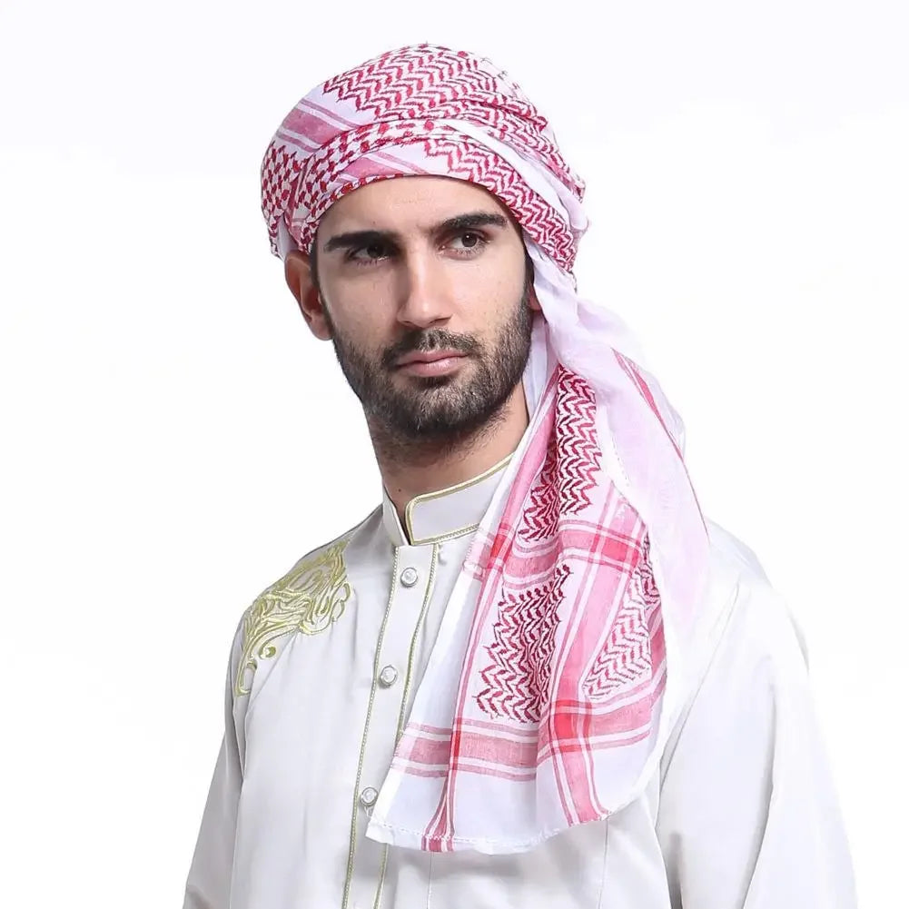 Islamic Foulard Scarf Men Arab Headwear Hijab Scarf Jersey Turban Arabic Headcover For Women Muslim Clothing Prayer Turbante