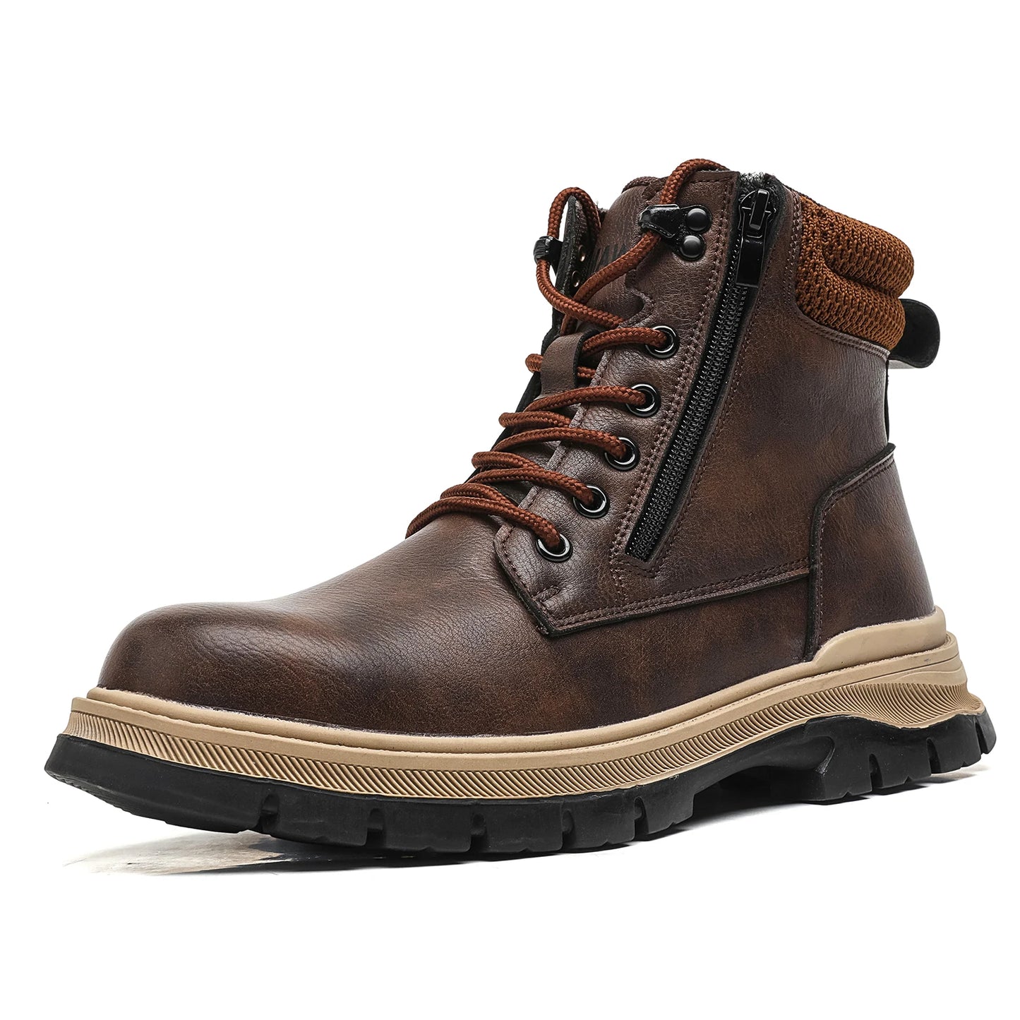 Waterproof Safety Boots Men Indestructible Steel Toe Work Boots Anti-smash Stab-resistant Safety Shoes Biker Botas Para Hombre